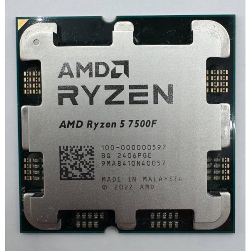 Процесор AMD Ryzen 5 7500F 3.7(5.0)GHz 32MB sAM5 Tray (100-000000597) (Відновлено продавцем, 882081) купити в Україні: Київ, Львів, Хмельницький, Тернопіль, Івано-Франківськ | Перевірка сумісності, низька ціна, відгуки, характеристики від TELEMART фото