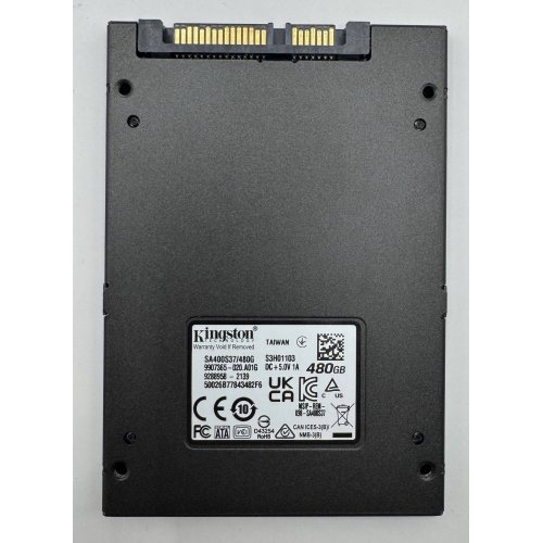 Ssd-диск Kingston SSDNow A400 TLC 480GB 2.5'' (SA400S37/480G) (Восстановлено продавцом, 882111) купить в Украине: Киев, Днепр, Харьков, Одесса  | Проверка совместимости, низкая цена, отзывы, характеристики от TELEMART фото