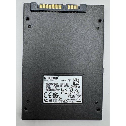 Ssd-диск Kingston SSDNow A400 TLC 240GB 2.5'' (SA400S37/240G) (Восстановлено продавцом, 882112) купить в Украине: Киев, Днепр, Харьков, Одесса  | Проверка совместимости, низкая цена, отзывы, характеристики от TELEMART фото