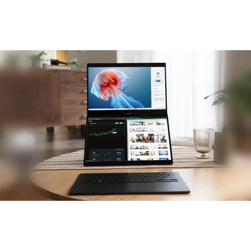 Ноутбук Asus Zenbook Duo UX8406CA-QL046W (90NB14X1-M001N0) Inkwell Gray купити в Україні: Київ, Львів, Хмельницький, Тернопіль, Івано-Франківськ | Низька ціна, відгуки, характеристики від TELEMART фото