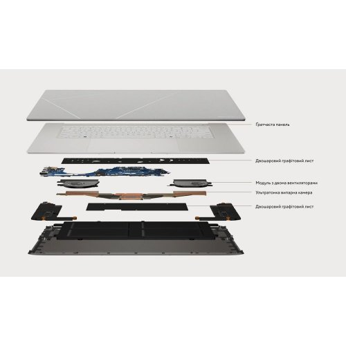 Ноутбук Asus Zenbook S 16 UM5606GA-SS203W (90NB17H5-M009K0) Antrim Gray купити в Україні: Київ, Львів, Хмельницький, Тернопіль, Івано-Франківськ | Низька ціна, відгуки, характеристики від TELEMART фото