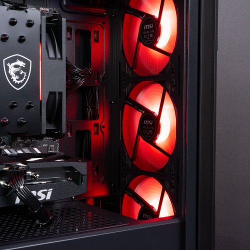 Компьютер Dragon Lucky Shadow Powered_by MSI (RTX5070+R7 7700) Black купить в Украине: Киев, Днепр, Харьков, Одесса  | Низкая цена, отзывы, характеристики от TELEMART фото