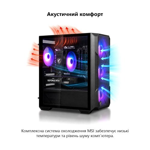 Комп'ютер Dragon Lucky Shadow Powered_by MSI (RTX5070+R7 7700) Black купити в Україні | Telemart фото