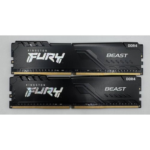 Озп Kingston DDR4 32GB (2x16GB) 3200Mhz FURY Beast Black (KF432C16BB1K2/32) (Відновлено продавцем, 882391) купити в Україні: Київ, Львів, Хмельницький, Тернопіль, Івано-Франківськ | Перевірка сумісності, низька ціна, відгуки, характеристики від TELEMART фото