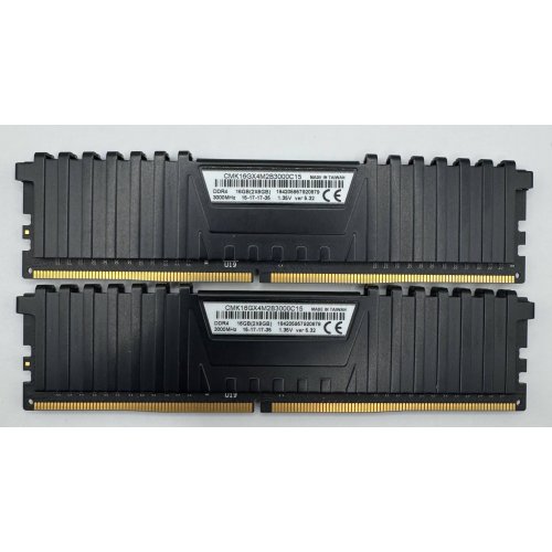 Озп Corsair DDR4 16GB (2x8GB) 3000Mhz Vengeance LPX (CMK16GX4M2B3000C15) Black (Відновлено продавцем, 882392) купити в Україні: Київ, Львів, Хмельницький, Тернопіль, Івано-Франківськ | Перевірка сумісності, низька ціна, відгуки, характеристики від TELEMART фото