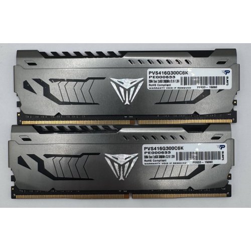 Озп Patriot DDR4 16GB (2x8GB) 3000Mhz Viper Steel (PVS416G300C6K) (Відновлено продавцем, 882396) купити в Україні: Київ, Львів, Хмельницький, Тернопіль, Івано-Франківськ | Перевірка сумісності, низька ціна, відгуки, характеристики від TELEMART фото