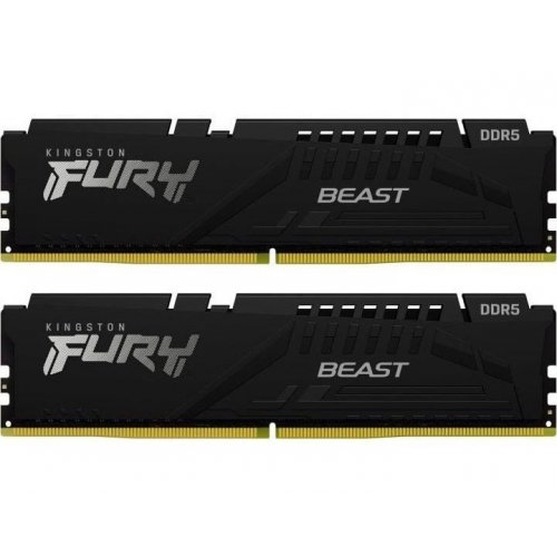 Уценка озу Kingston DDR5 32GB (2x16GB) 6000Mhz FURY Beast Black (KF560C36BBE2K2-32) (Следы использования, 882418) купить в Украине: Киев, Днепр, Харьков, Одесса  | Проверка совместимости, низкая цена, отзывы, характеристики от TELEMART фото