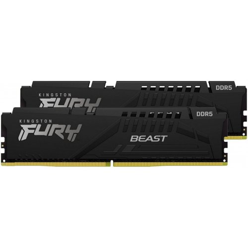 Уценка озу Kingston DDR5 32GB (2x16GB) 6000Mhz FURY Beast Black (KF560C36BBE2K2-32) (Следы использования, 882418) купить в Украине: Киев, Днепр, Харьков, Одесса  | Проверка совместимости, низкая цена, отзывы, характеристики от TELEMART фото