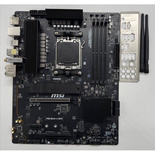 Материнська плата MSI PRO B650-S WIFI (sAM5, AMD B650) (Відновлено продавцем, 882420) купити в Україні: Київ, Львів, Хмельницький, Тернопіль, Івано-Франківськ | Перевірка сумісності, низька ціна, відгуки, характеристики від TELEMART фото