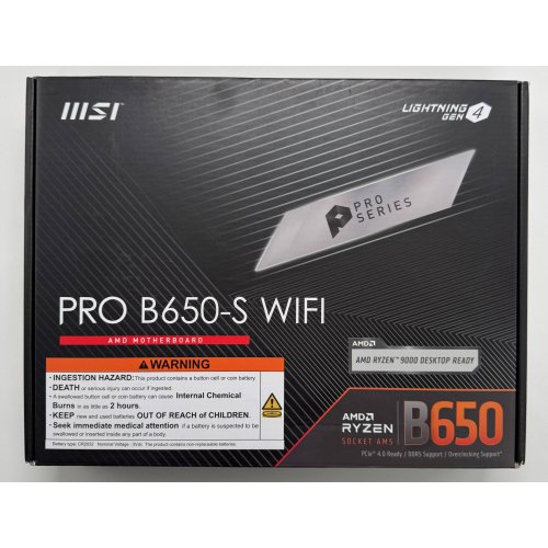 Материнська плата MSI PRO B650-S WIFI (sAM5, AMD B650) (Відновлено продавцем, 882420) купити в Україні: Київ, Львів, Хмельницький, Тернопіль, Івано-Франківськ | Перевірка сумісності, низька ціна, відгуки, характеристики від TELEMART фото