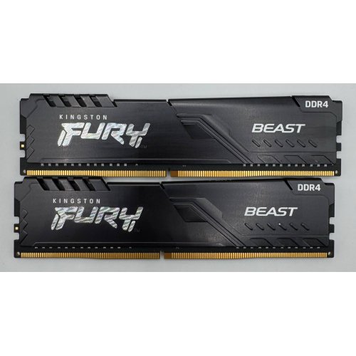 Озп Kingston DDR4 16GB (2x8GB) 2666Mhz FURY Beast Black (KF426C16BBK2/16) (Відновлено продавцем, 882431) купити в Україні: Київ, Львів, Хмельницький, Тернопіль, Івано-Франківськ | Перевірка сумісності, низька ціна, відгуки, характеристики від TELEMART фото
