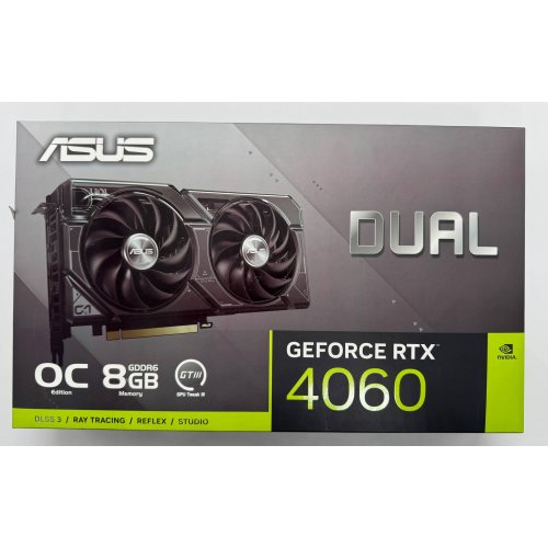 Відеокарта Asus GeForce RTX 4060 Dual OC 8192MB (DUAL-RTX4060-O8G) (Відновлено продавцем, 882474) купити в Україні: Київ, Львів, Хмельницький, Тернопіль, Івано-Франківськ | Перевірка сумісності, низька ціна, відгуки, характеристики від TELEMART фото
