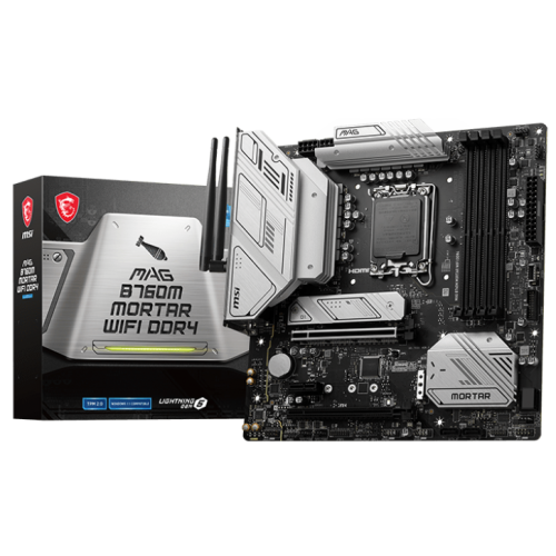 Материнська плата MSI MAG B760M MORTAR WIFI DDR4 (s1700, Intel B760) (Відновлено продавцем, 882480) купити в Україні: Київ, Львів, Хмельницький, Тернопіль, Івано-Франківськ | Перевірка сумісності, низька ціна, відгуки, характеристики від TELEMART фото
