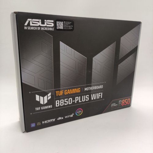 Материнська плата Asus TUF GAMING B850-PLUS WIFI (sAM5, AMD B850) (Відновлено продавцем, 882481) купити в Україні: Київ, Львів, Хмельницький, Тернопіль, Івано-Франківськ | Перевірка сумісності, низька ціна, відгуки, характеристики від TELEMART фото