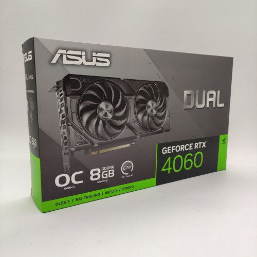 Відеокарта Asus Dual GeForce RTX 4060 EVO OC 8192MB (DUAL-RTX4060-O8G-EVO) (Відновлено продавцем, 882485) купити в Україні: Київ, Львів, Хмельницький, Тернопіль, Івано-Франківськ | Перевірка сумісності, низька ціна, відгуки, характеристики від TELEMART фото