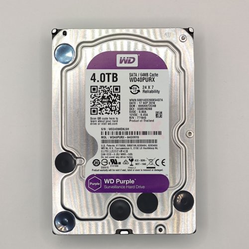Жорсткий диск Western Digital Purple 4TB 64MB 5400RPM 3.5'' (WD40PURZ) (Відновлено продавцем, 882501) купити в Україні: Київ, Львів, Хмельницький, Тернопіль, Івано-Франківськ | Перевірка сумісності, низька ціна, відгуки, характеристики від TELEMART фото