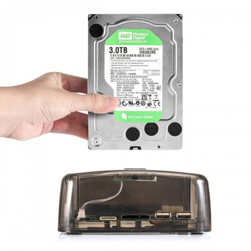 Док-станція Dynamode for 2х HDD 2.5"/3.5" SATA /IDE/SSD (DM-CAD-S8) купити в Україні: Київ, Львів, Хмельницький, Тернопіль, Івано-Франківськ | Низька ціна, відгуки, характеристики від TELEMART фото
