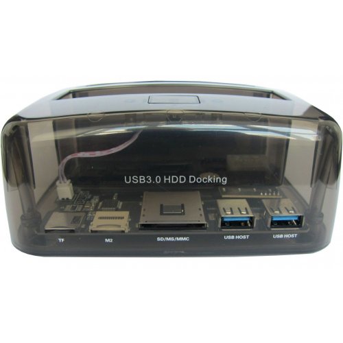 Док-станція Dynamode for 2х HDD 2.5"/3.5" SATA /IDE/SSD (DM-CAD-S8) купити в Україні: Київ, Львів, Хмельницький, Тернопіль, Івано-Франківськ | Низька ціна, відгуки, характеристики від TELEMART фото