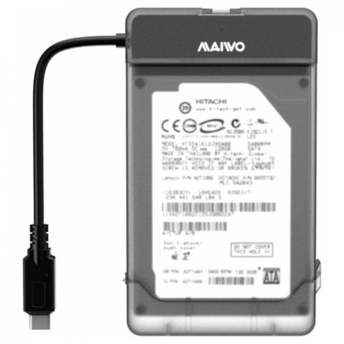 Карман-адаптер Maiwo USB 3.1 Type-C to 2.5" SATA HDD/SSD Adapter + Protective Case (K104G2 black) Black купить в Украине: Киев, Днепр, Харьков, Одесса  | Низкая цена, отзывы, характеристики от TELEMART фото