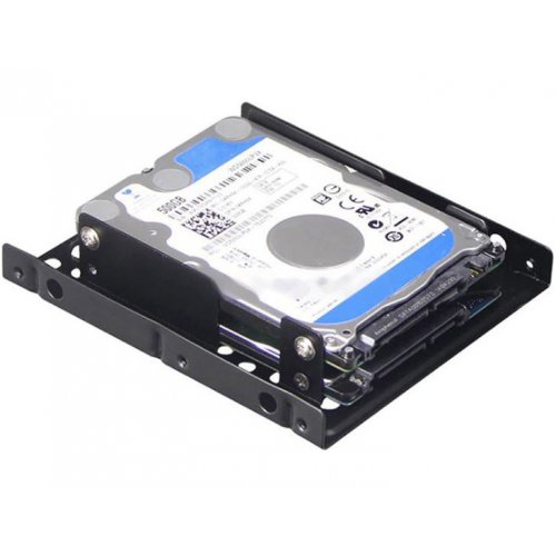 Фрейм-перехідник Maiwo 2x2.5" HDD/SSD to 3.5" Bay Mounting Bracket Metal (K11) Black купити в Україні: Київ, Львів, Хмельницький, Тернопіль, Івано-Франківськ | Низька ціна, відгуки, характеристики від TELEMART фото