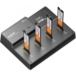 Док-станція Maiwo 4 x M.2 NVMe SSD Clone Dock USB4 Type-C 40Gbps with Fan Metal (K3015P4) Black
