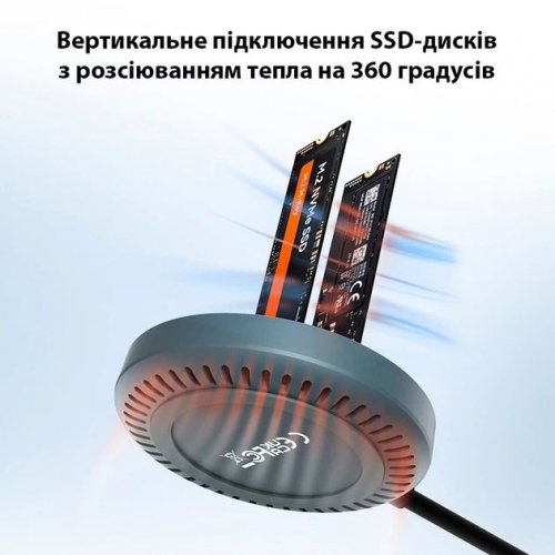 Док-станция Maiwo 2 x M.2 NVMe SSD Clone Dock USB 3.2 Gen2 Type-C 10Gbps (K3026P2 grey) Grey купить в Украине: Киев, Днепр, Харьков, Одесса  | Низкая цена, отзывы, характеристики от TELEMART фото