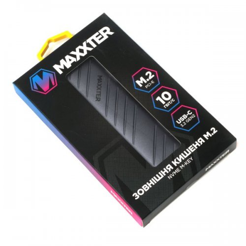Зовнішня кишеня Maxxter M.2 SSD NVME Enclosure USB 3.1 (EHDE-2280S-01) Black купити в Україні: Київ, Львів, Хмельницький, Тернопіль, Івано-Франківськ | Низька ціна, відгуки, характеристики від TELEMART фото