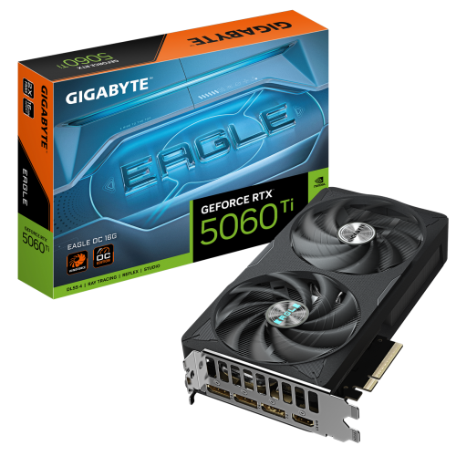 Видеокарта Gigabyte GeForce RTX 5060 Ti EAGLE OC 16384MB (GV-N506TEAGLE OC-16GD) (Восстановлено продавцом, 882852) купить в Украине: Киев, Днепр, Харьков, Одесса  | Проверка совместимости, низкая цена, отзывы, характеристики от TELEMART фото