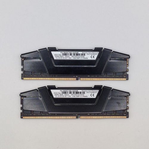 Озп G.Skill DDR4 32GB (2x16GB) 3600Mhz Ripjaws V Black (F4-3600C18D-32GVK) (Відновлено продавцем, 883157) купити в Україні: Київ, Львів, Хмельницький, Тернопіль, Івано-Франківськ | Перевірка сумісності, низька ціна, відгуки, характеристики від TELEMART фото