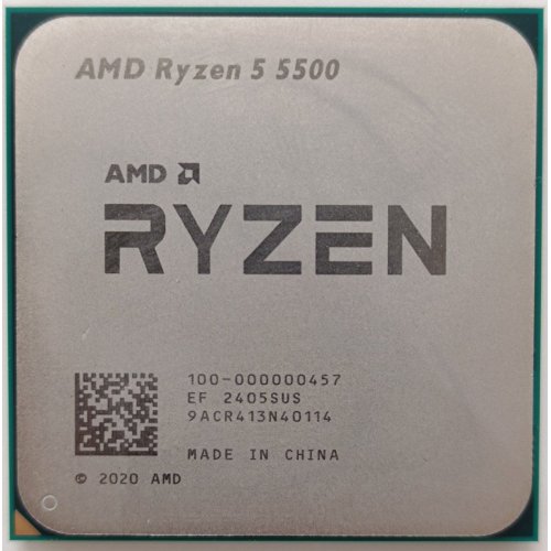 Процессор AMD Ryzen 5 5500 3.6(4.2)GHz 16MB sAM4 Tray (100-000000457) (Восстановлено продавцом, 883171) купить в Украине: Киев, Днепр, Харьков, Одесса  | Проверка совместимости, низкая цена, отзывы, характеристики от TELEMART фото