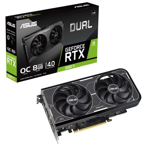 Відеокарта Asus GeForce RTX 3060 Ti Dual OC 8192MB (DUAL-RTX3060TI-O8GD6X) (Відновлено продавцем, 883276) купити в Україні: Київ, Львів, Хмельницький, Тернопіль, Івано-Франківськ | Перевірка сумісності, низька ціна, відгуки, характеристики від TELEMART фото