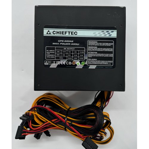 Блок питания CHIEFTEC Smart 600W (GPS-600A8) (Восстановлено продавцом, 883334) купить в Украине: Киев, Днепр, Харьков, Одесса  | Проверка совместимости, низкая цена, отзывы, характеристики от TELEMART фото