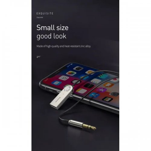 Bluetooth ресивер Baseus BA01 Bluetooth USB to AUX Cable (CABA01-01) Black купити в Україні: Київ, Львів, Хмельницький, Тернопіль, Івано-Франківськ | Низька ціна, відгуки, характеристики від TELEMART фото