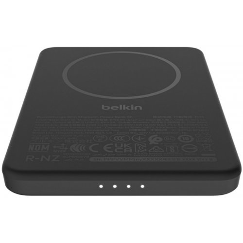 Powerbank Belkin Slim Magnetic Wireless 5000mAh 15W (BPD010HQBK) Black купить в Украине: Киев, Днепр, Харьков, Одесса  | Низкая цена, отзывы, характеристики от TELEMART фото