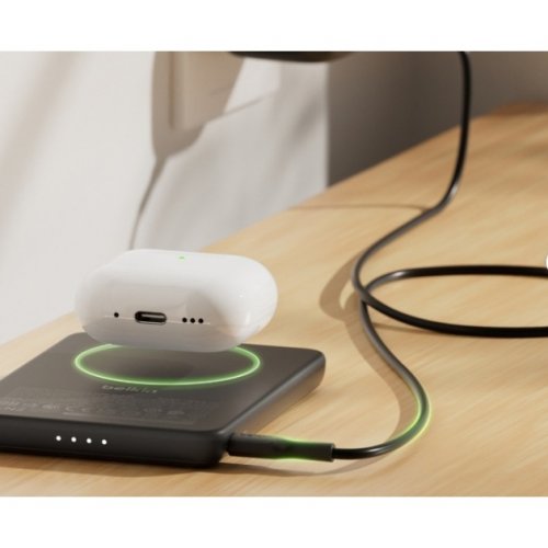 Powerbank Belkin Slim Magnetic Wireless 5000mAh 15W (BPD010HQBK) Black купить в Украине: Киев, Днепр, Харьков, Одесса  | Низкая цена, отзывы, характеристики от TELEMART фото