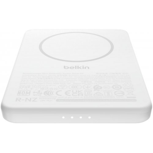Powerbank Belkin Slim Magnetic Wireless 5000mAh 15W (BPD010HQWH) White купить в Украине: Киев, Днепр, Харьков, Одесса  | Низкая цена, отзывы, характеристики от TELEMART фото
