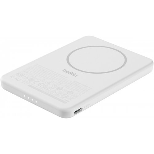 Powerbank Belkin Slim Magnetic Wireless 5000mAh 15W (BPD010HQWH) White купить в Украине: Киев, Днепр, Харьков, Одесса  | Низкая цена, отзывы, характеристики от TELEMART фото