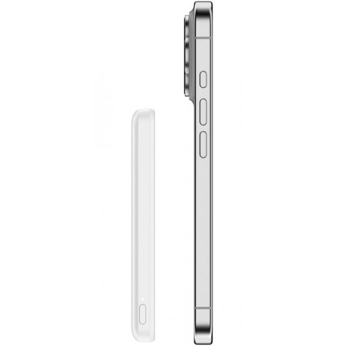 Powerbank Belkin Slim Magnetic Wireless 5000mAh 15W (BPD010HQWH) White купить в Украине: Киев, Днепр, Харьков, Одесса  | Низкая цена, отзывы, характеристики от TELEMART фото