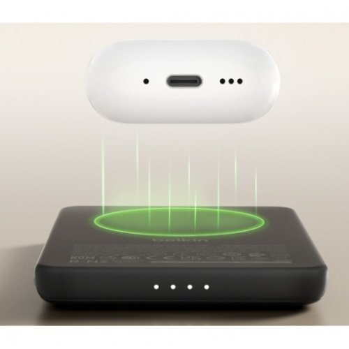 Powerbank Belkin Slim Magnetic Wireless 5000mAh 15W (BPD010HQWH) White купить в Украине: Киев, Днепр, Харьков, Одесса  | Низкая цена, отзывы, характеристики от TELEMART фото