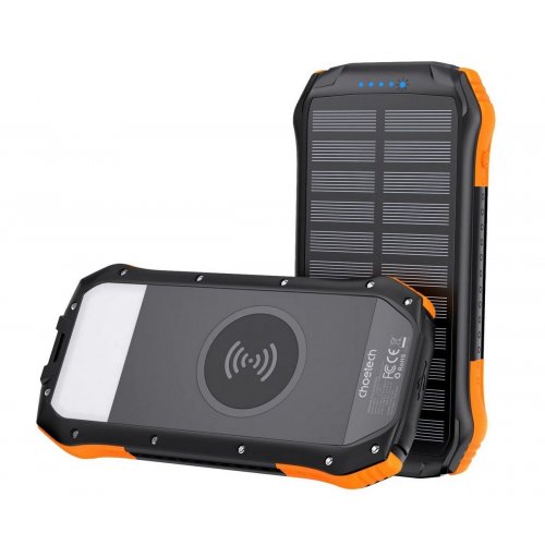 Powerbank Choetech B659 Solar Portable Charger 10000mAh (B659-OR) Black/Orange купити в Україні: Київ, Львів, Хмельницький, Тернопіль, Івано-Франківськ | Низька ціна, відгуки, характеристики від TELEMART фото