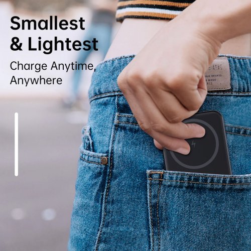 Powerbank Choetech B709 Magnetic Wireless 5000mAh 20W (B709-CCBK) Black купити в Україні: Київ, Львів, Хмельницький, Тернопіль, Івано-Франківськ | Низька ціна, відгуки, характеристики від TELEMART фото