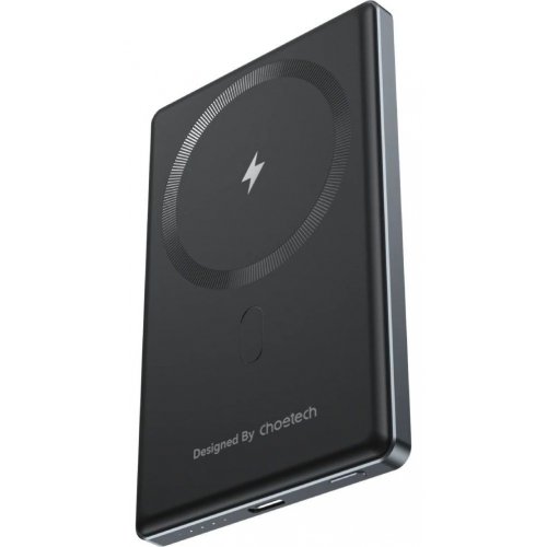 Powerbank Choetech B738 Magnetic Wireless 5000mAh 20W (B738-CCBK) Black купити в Україні: Київ, Львів, Хмельницький, Тернопіль, Івано-Франківськ | Низька ціна, відгуки, характеристики від TELEMART фото