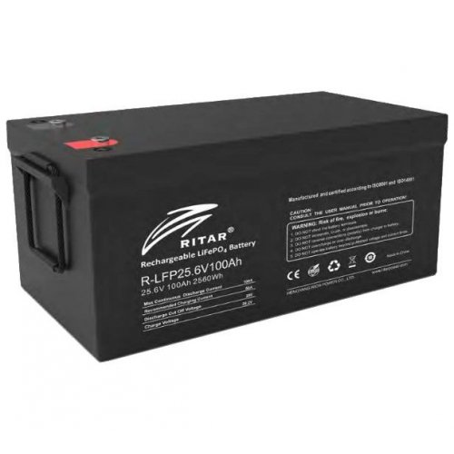 Акумуляторна батарея Ritar 25.6V 100Ah (R-LFP25.6V100AH G1) купити в Україні: Київ, Львів, Хмельницький, Тернопіль, Івано-Франківськ | Низька ціна, відгуки, характеристики від TELEMART фото