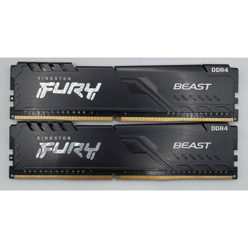 Озу Kingston DDR4 16GB (2x8GB) 3200Mhz FURY Beast Black (KF432C16BBK2/16) (Восстановлено продавцом, 883505) купить в Украине: Киев, Днепр, Харьков, Одесса  | Проверка совместимости, низкая цена, отзывы, характеристики от TELEMART фото