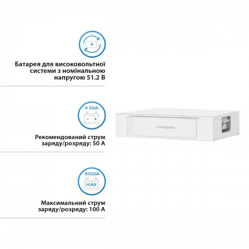 Аккумуляторная батарея Dyness STACK LiFePO4 51.2V 100Ah 5.12kWh without BMS (S51100) купить в Украине: Киев, Днепр, Харьков, Одесса  | Низкая цена, отзывы, характеристики от TELEMART фото