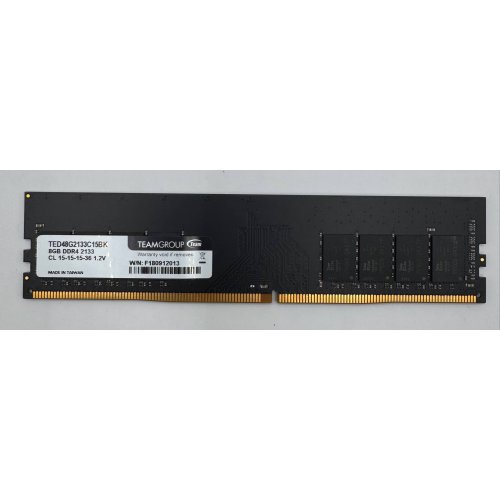 Озу Team 8 GB DDR4 2133 MHz (TED48G2133C15BK) (Восстановлено продавцом, 883550) купить в Украине: Киев, Днепр, Харьков, Одесса  | Проверка совместимости, низкая цена, отзывы, характеристики от TELEMART фото