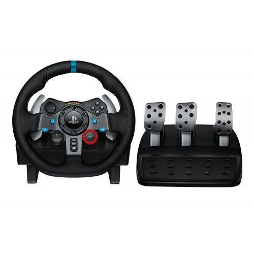 Уценка руль с педалями Logitech G29 Driving Force Racing Wheel (941-000112) Black (Следы использования, 883560) купить в Украине: Киев, Днепр, Харьков, Одесса  | Низкая цена, отзывы, характеристики от TELEMART фото