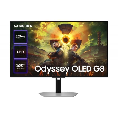 Монітор Samsung 32" Odyssey OLED G8 (LS32HG802SIXUA) Silver купити в Україні | Telemart фото