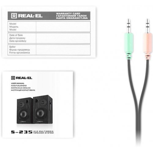 Уцінка акустична система REAL-EL S-235 (EL121200010) Black (Розкрита упаковка, 883760) купити в Україні: Київ, Львів, Хмельницький, Тернопіль, Івано-Франківськ | Низька ціна, відгуки, характеристики від TELEMART фото