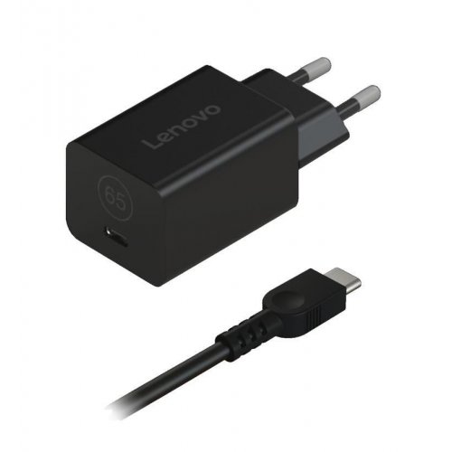 Адаптер живлення Lenovo GaN Nano 65W Adapter (40AWGN65EU) Black купити в Україні: Київ, Львів, Хмельницький, Тернопіль, Івано-Франківськ | Низька ціна, відгуки, характеристики від TELEMART фото
